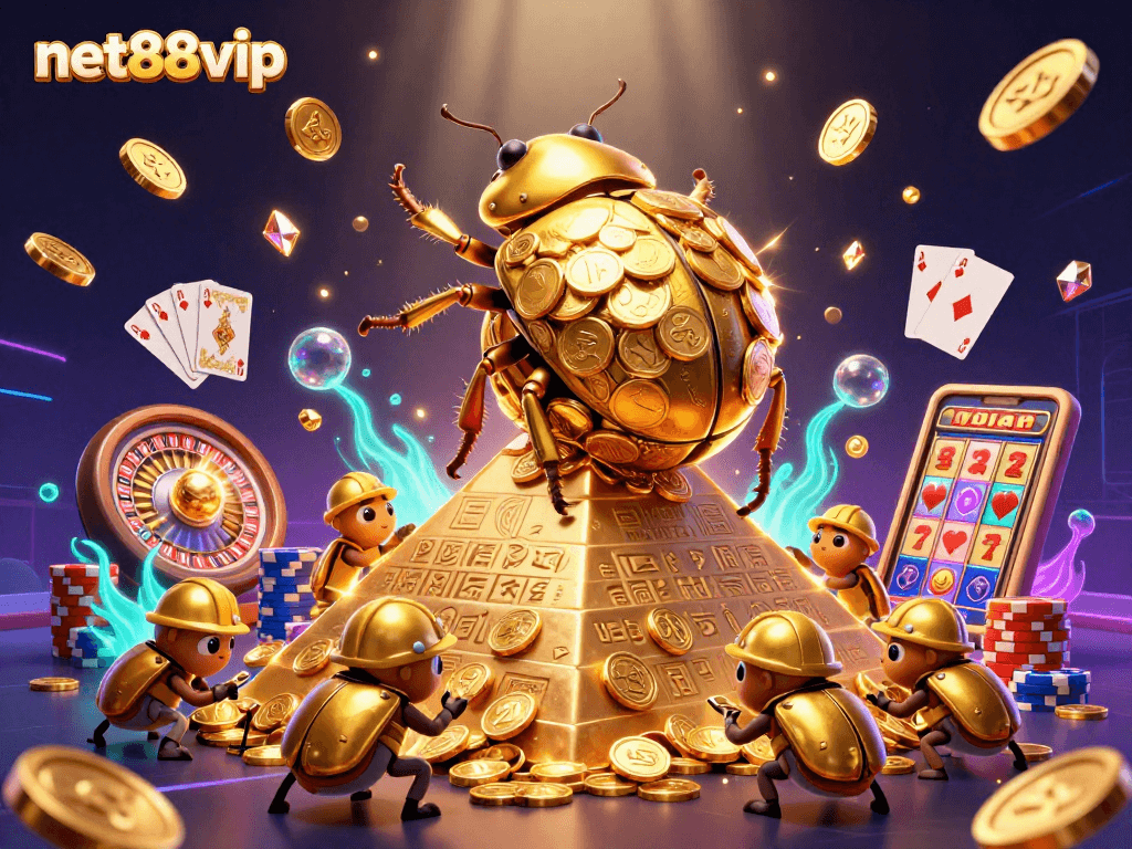 Experience the engaging world of net88vip with this captivating 3D casino scene.