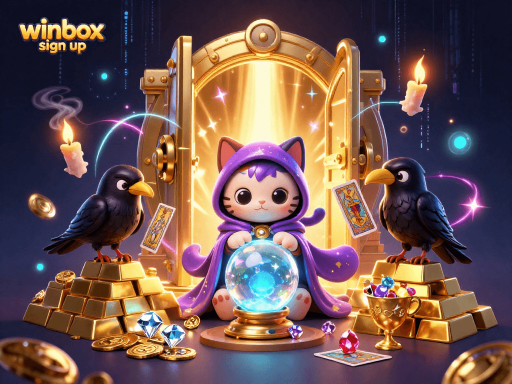 Engage with winbox sign up to discover vibrant gaming elements in a 3D casino illustration.