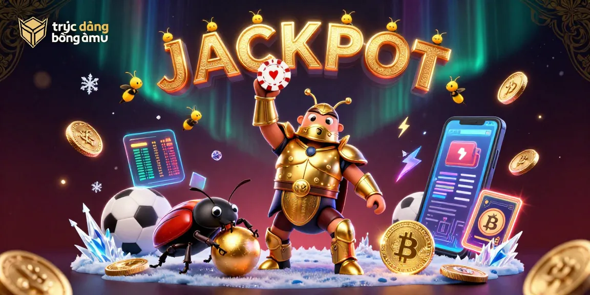 Engage in live betting with trực tiếp bóng đá mu illustrated as a 3D beetle championing poker.
