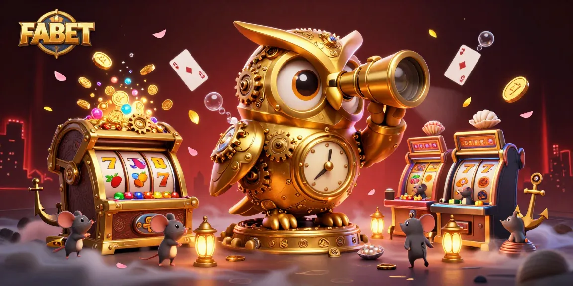 Experience thrilling slots at FABET with a golden owl watching over dynamic games filled with treasures.