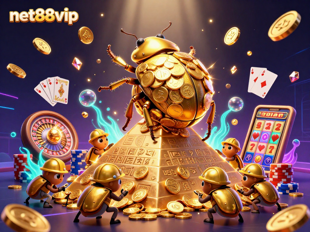 Experience the engaging world of net88vip with this captivating 3D casino scene.