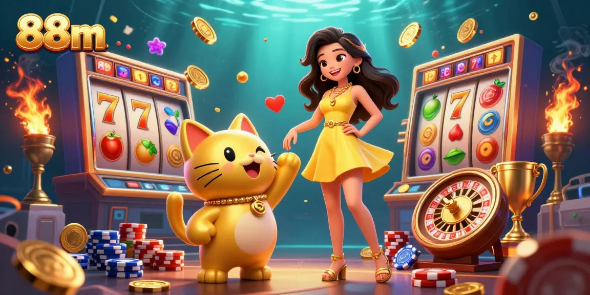 Engage in immersive 88m casino adventures with vibrant characters and dynamic slot elements.