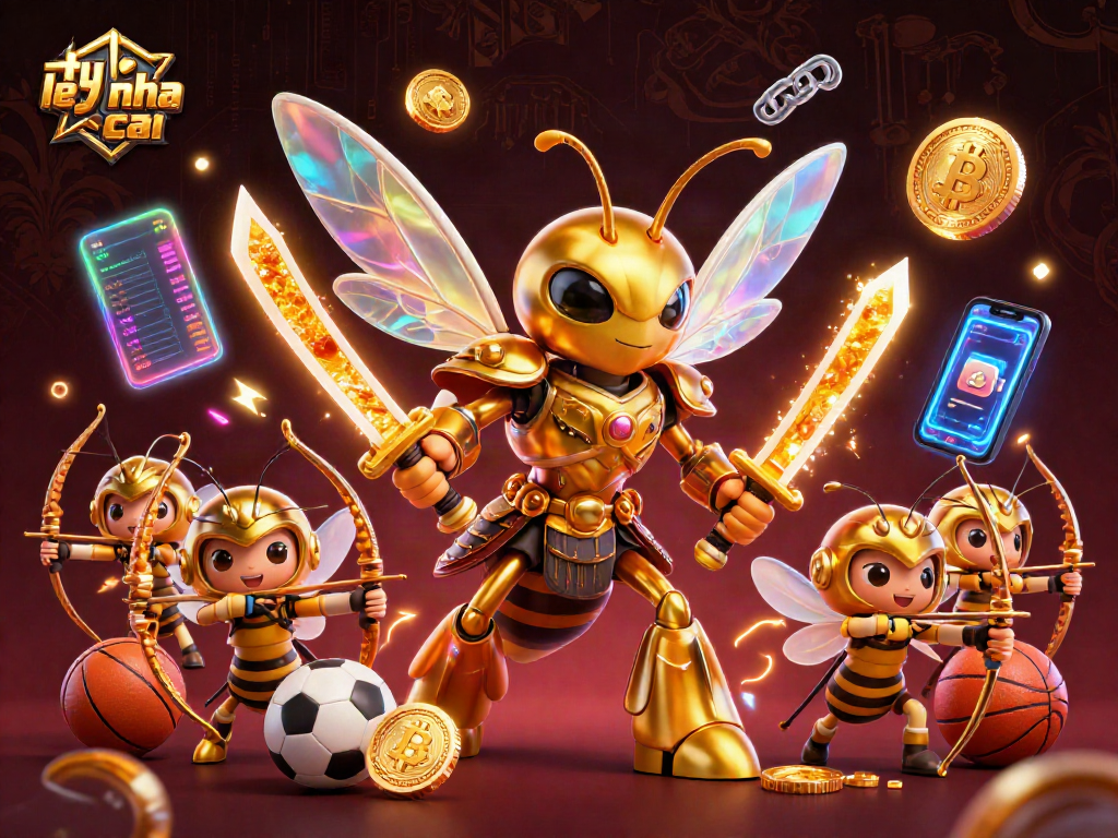 Engage with ty le nha cai through a dynamic betting scene featuring sports and cryptocurrency elements.