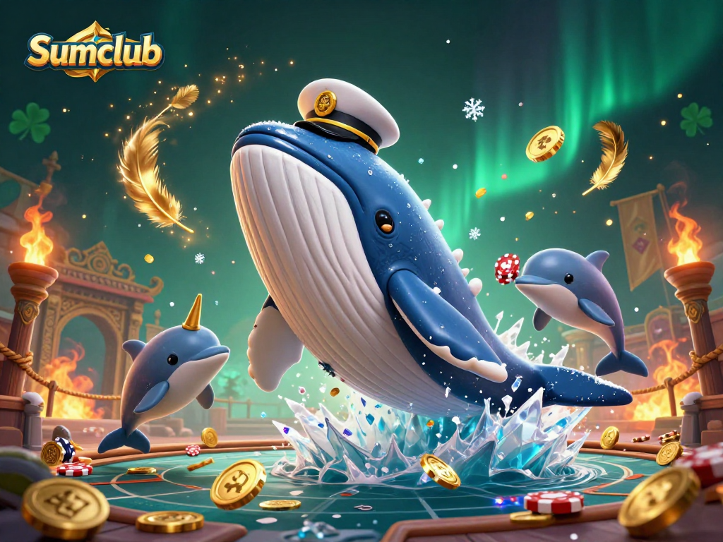 Engage in thrilling gameplay at Sumclub with a colorful scene featuring animated sea creatures and casino elements.