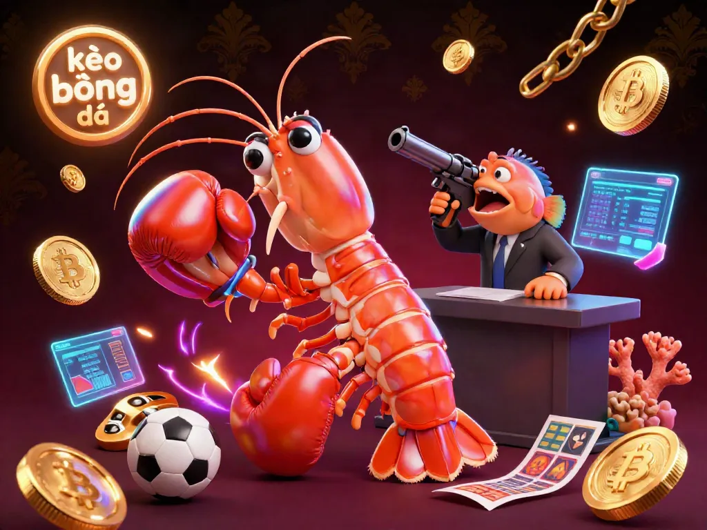 Experience competitive energy with kèo bóng đá as a mantis shrimp and sidekick illustrate sports betting tension.
