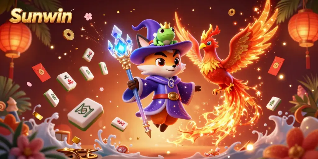 Engage with thrilling Sunwin online gaming in a mystical casino landscape.