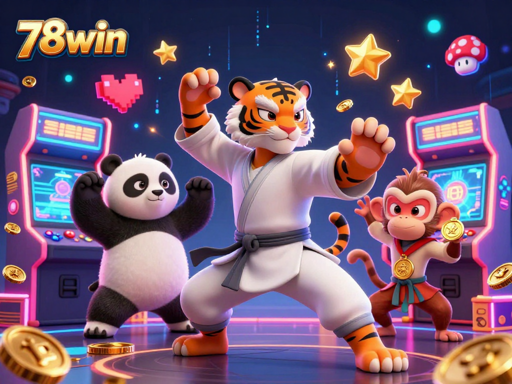 Experience the thrilling world of 78win as characters engage in dynamic gaming and casino action.
