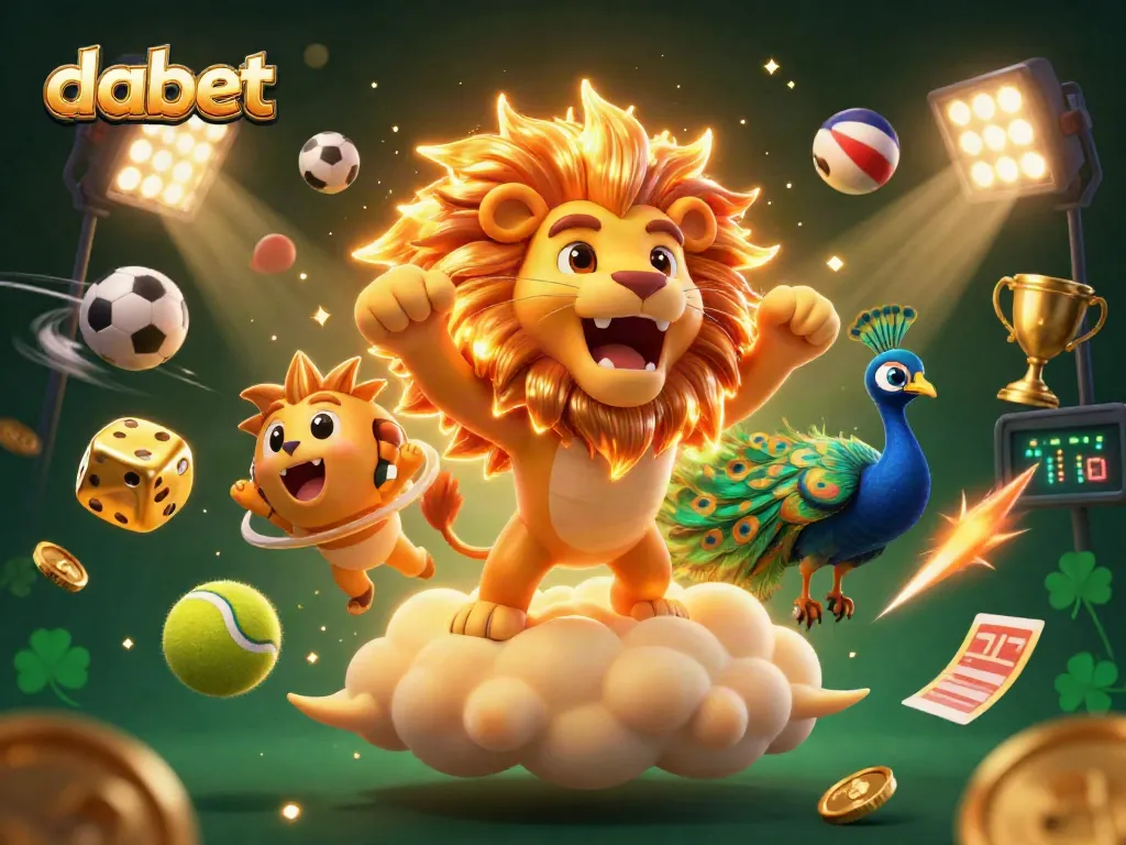 Engage with dabet's thrilling casino atmosphere featuring vibrant characters and dynamic game elements.