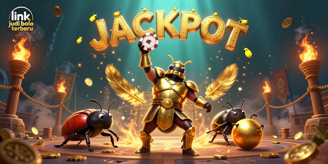 Experience the excitement of link judi bola terbaru with vibrant cartoon characters celebrating a big win in a dynamic casino scene.