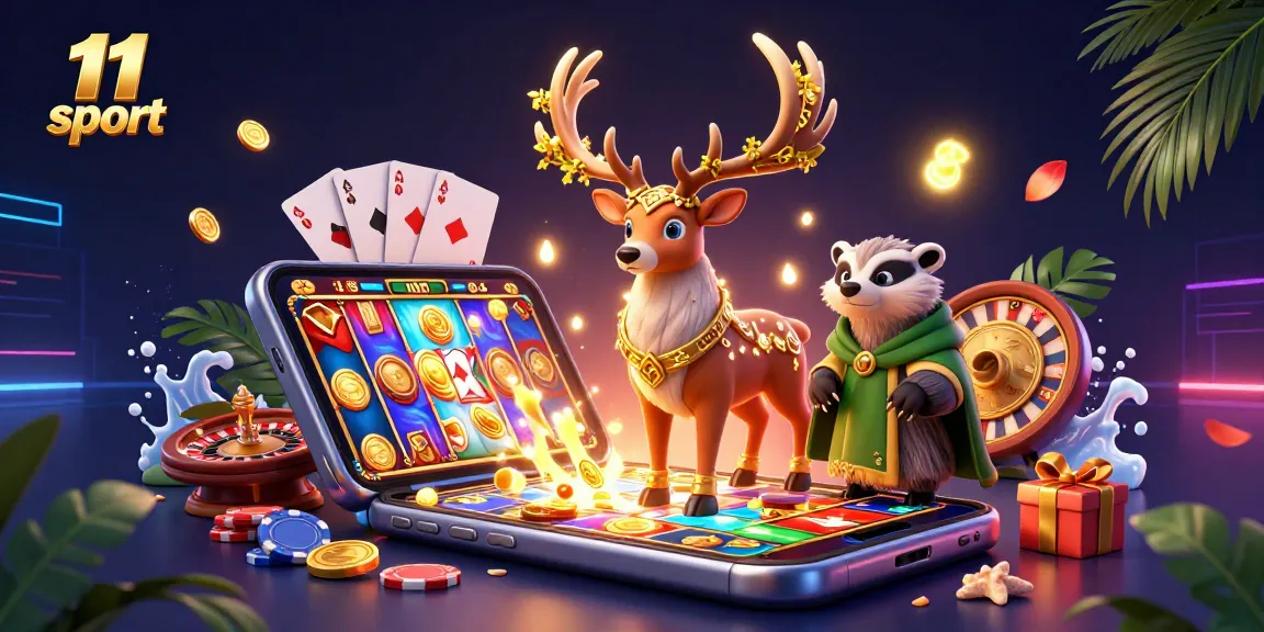 Engage in thrilling gameplay with 11 sport, showcasing vibrant casino elements and magical characters.