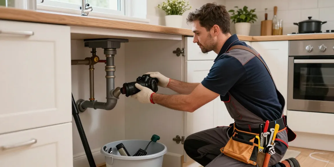 blocked drains london expert resolving plumbing issues in a residential kitchen
