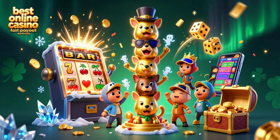 Experience the excitement of the best online casino fast payout Australia, featuring vibrant 3D characters and dynamic game elements.