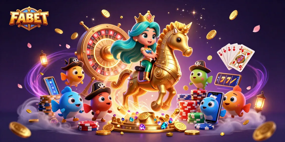Experience vibrant casino excitement with FABET through mermaids and a treasure-filled sea.