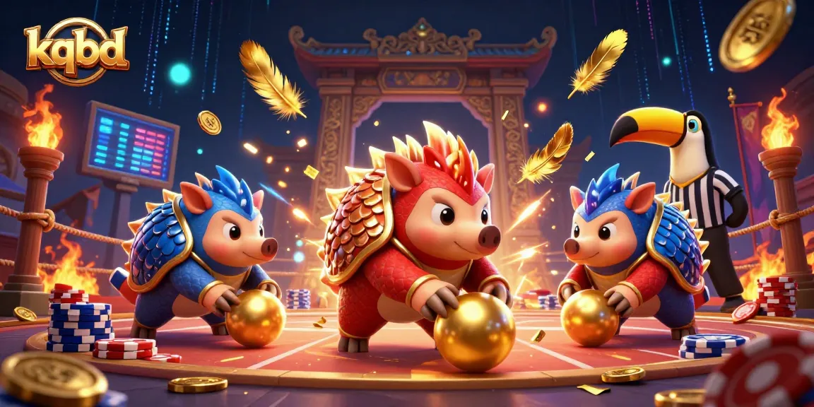 Bet on kqbd results while rival pangolins score strikes in a vibrant, action-packed gaming scene.