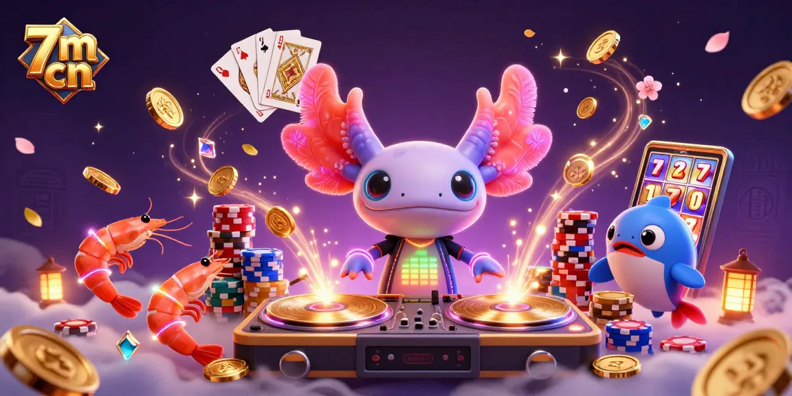 Spin to win at 7m cn with vibrant casino-themed 3D illustration showcasing a lively underwater scene.