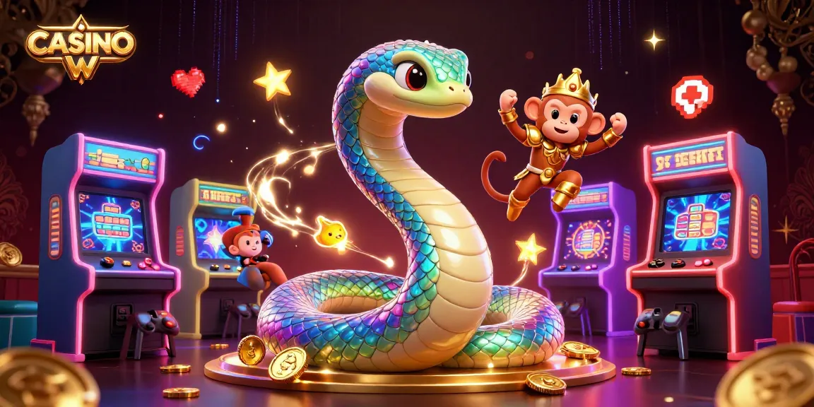 Experience thrilling gameplay at CASINO W, featuring colorful characters and vibrant casino elements.