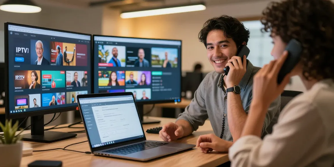 Local professional IPTV reseller uk providing trusted services in a modern office environment.