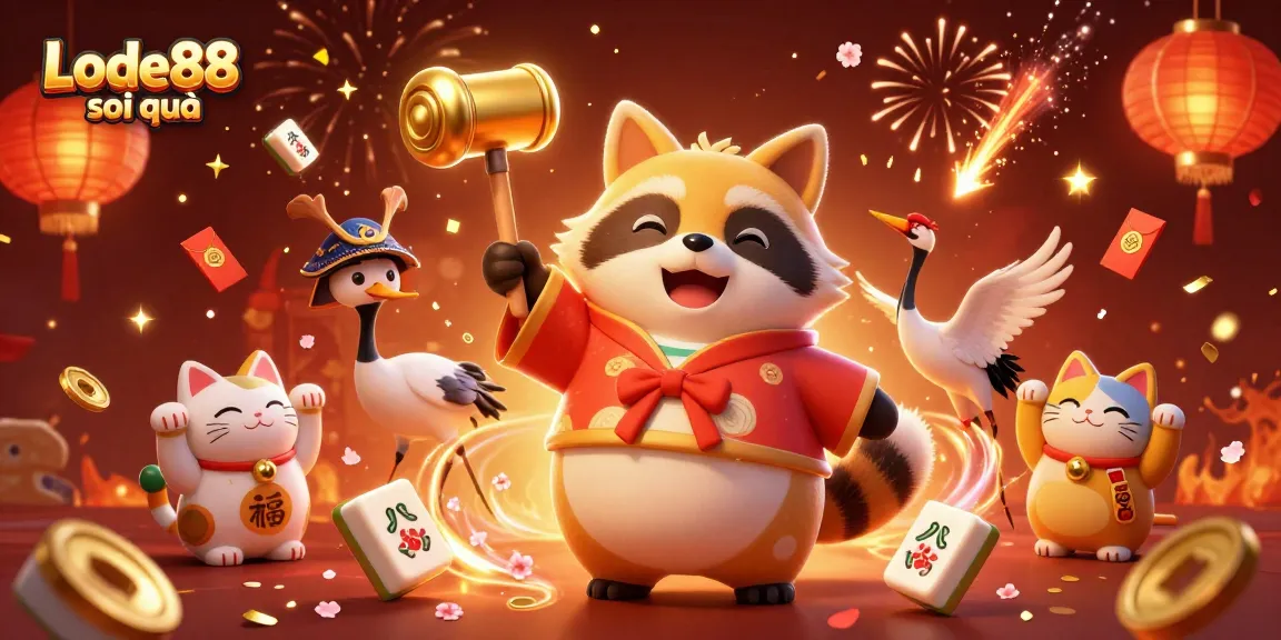 Experience the thrill of Lode88 soi cầu with festive characters and vibrant casino elements!
