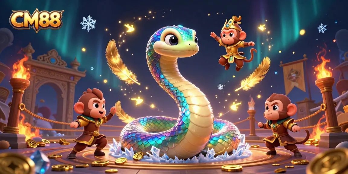 Place your bets at CM88's vibrant online casino, featuring animated characters and dynamic game elements.