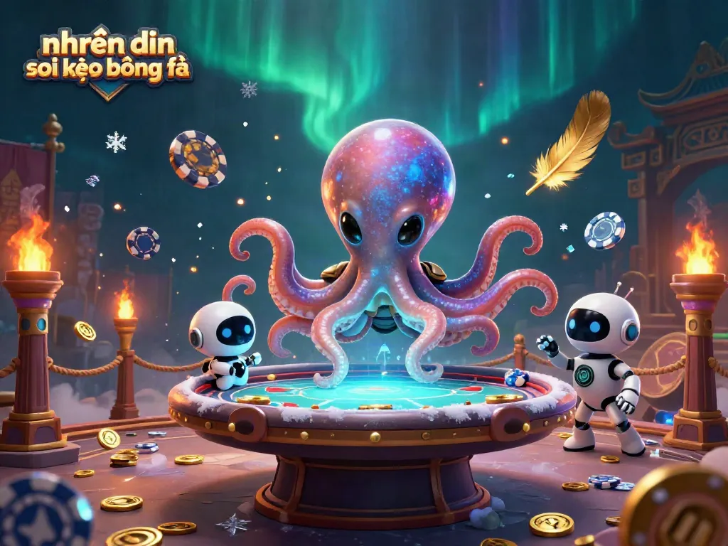 Experience strategic insights in nhận định soi kèo bóng đá with our colorful casino-themed alien scene.