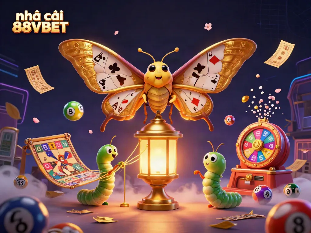Engage in thrilling games at Nhà cái 88VBET with vibrant lottery balls and golden prizes.