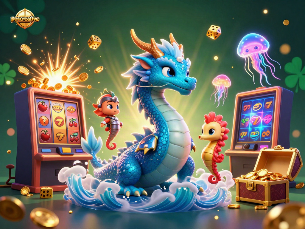 Experience winning excitement at pescreative with a dazzling casino-themed illustration bursting with action.