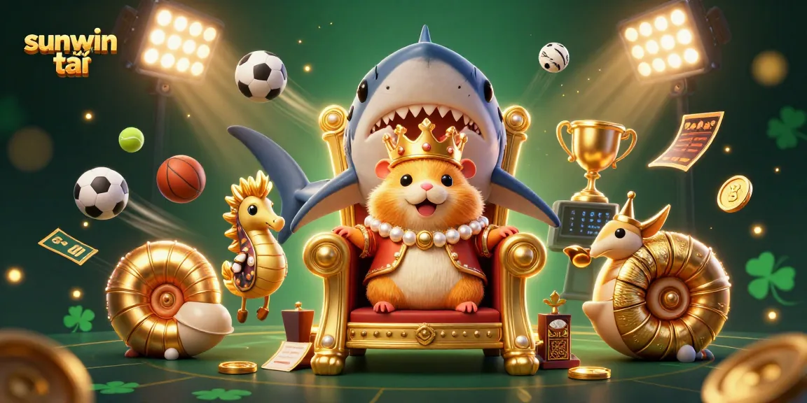 Experience thrills with sunwin tải, featuring a vibrant casino scene with dynamic characters and game elements.