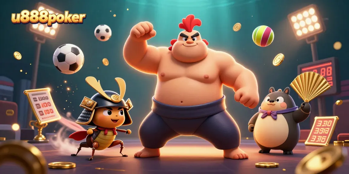 Experience u888poker's vibrant casino world with engaging characters and dynamic betting elements.